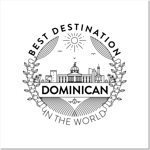 Dominican Minimal Badge Design Wall Art by kursatunsal